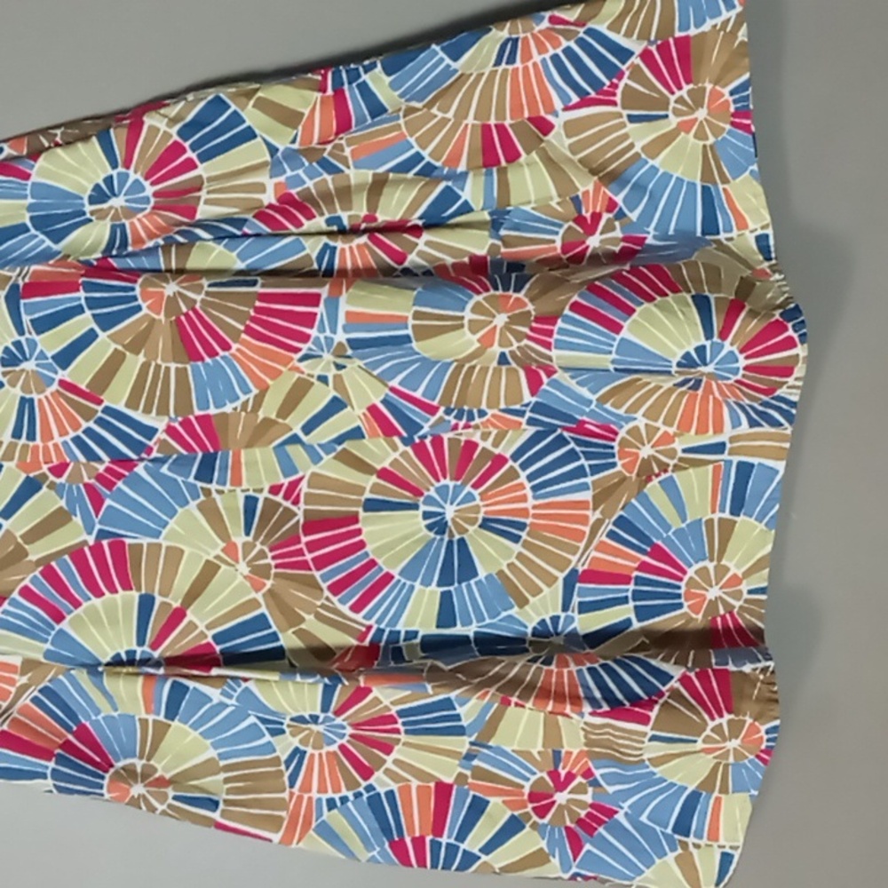 Talbots Multi Colored Circle Patterned Lined Skir… - image 4
